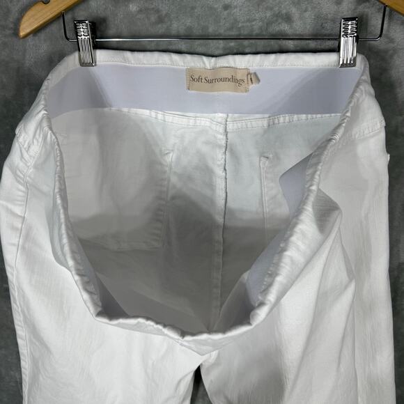 Soft Surroundings Cropped Pullon Pants Plus Sz 1X White - Picture 9 of 10